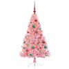 vidaXL Artificial Pre-lit Christmas Tree with 150 LEDs Pink 150 cm PVC