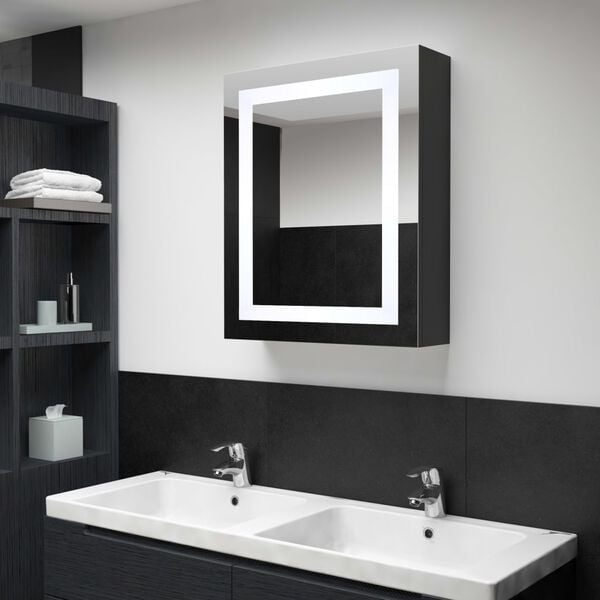 vidaXL LED Bathroom Mirror Cabinet 50x13x70 cm