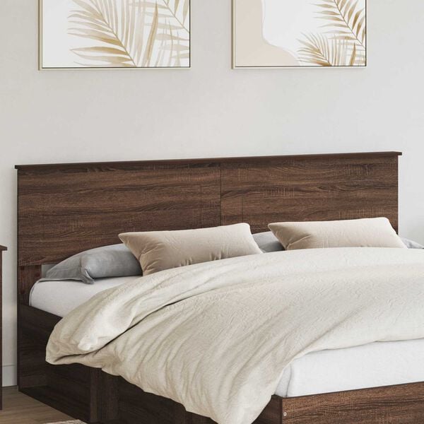vidaXL Headboard Brown Oak 200 cm Engineered wood