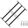 vidaXL Window Grille Black 75.5 x 45 cm Powder-Coated Steel