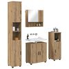 vidaXL Bathroom Furniture Set Wall-mounted with Door 4 pcs Artisan Oak