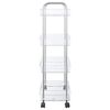vidaXL Storage Trolley 4-Tier Transparent 37x28x95 cm Acrylic