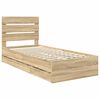 vidaXL Bed Frame with Drawer Sonoma Oak 90 x 190 cm Engineer Wood