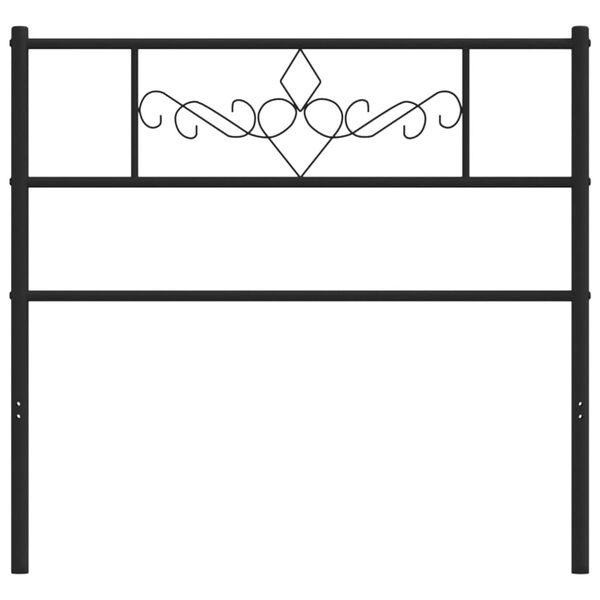 vidaXL Metal Headboard Black 90 cm