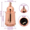 vidaXL Lamp Holders 2 pcs Rose Gold E27