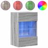 vidaXL Wall Cabinets with LED Lights for TV 2 pcs Grey Sonoma 40x30x60.5 cm