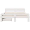 vidaXL Bed frame without Mattress White 140x200 cm Solid Wood Pine