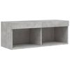 vidaXL 4 Piece TV Wall Units with LED Concrete Grey Engineered Wood