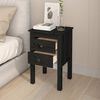 vidaXL Bedside Cabinets 2 pcs Black 40x35x61.5 cm Solid Wood Pine