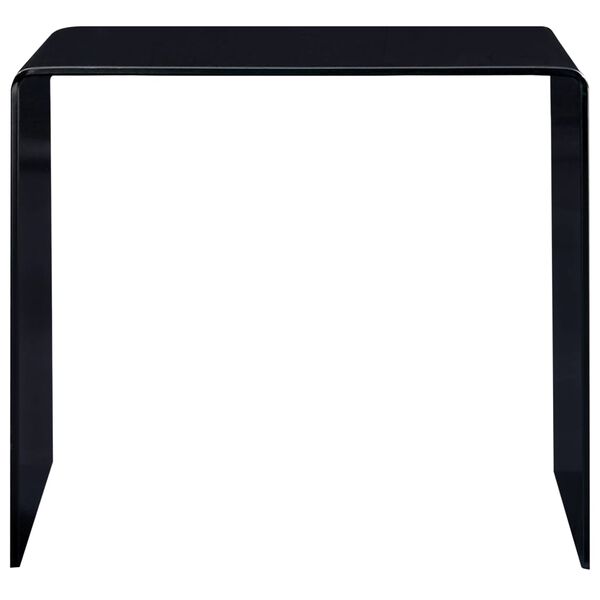 vidaXL Coffee Table Black 50x50x45 cm Tempered Glass