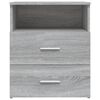 vidaXL Bed Cabinets 2 pcs Grey Sonoma 50x32x60 cm