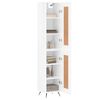 vidaXL Highboard High Gloss White 34.5x34x180 cm Engineered Wood