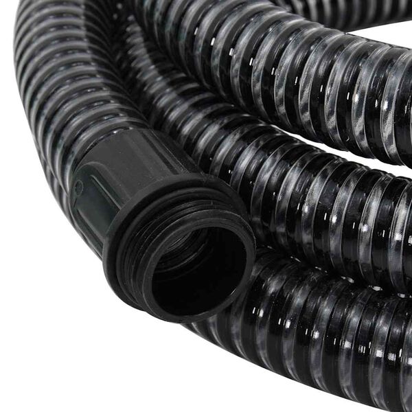 vidaXL Suction Hose with Brass Connectors Black 1.1" 4 m PVC
