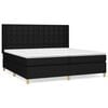 vidaXL Box Spring Bed with Mattress Black 200x200 cm Fabric