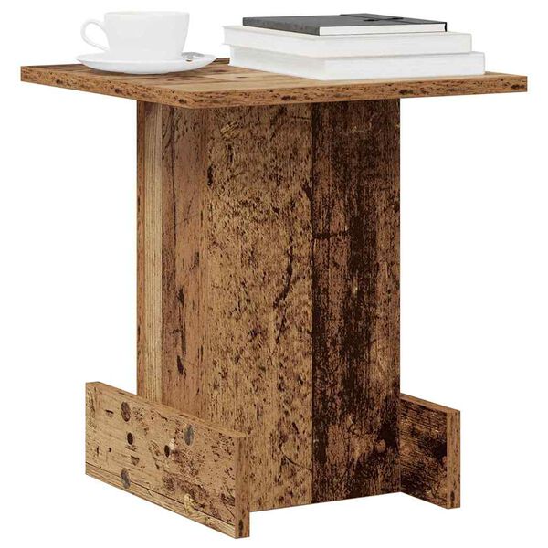 vidaXL End Table Old Wood 35.5 x 35 x 40 cm Engineered Wood