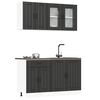 vidaXL 4 Piece Kitchen Cabinet Set Lucca Black Engineered Wood