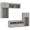 vidaXL 5 Piece TV Wall Units with LED Grey Sonoma Engineered Wood