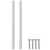 vidaXL Handle Plain 2 pcs Silver 105.7 x 7.4 x 15.5 mm Aluminium