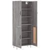 vidaXL Highboard Grey Sonoma 69.5x34x180 cm Engineered Wood