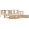 vidaXL Daybed with Trundle and Drawers without Mattress 80x200 cm