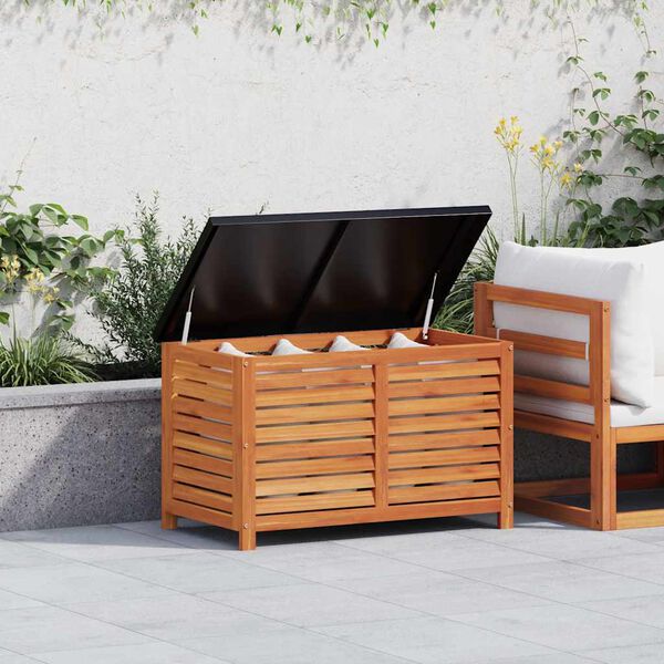 vidaXL Garden Storage Box 90x48x55 cm Solid Wood Eucalyptus