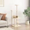 vidaXL Cat Tree with Sisal Scratching Posts Cream 136 cm