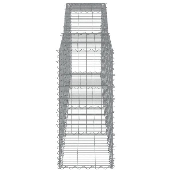 vidaXL Arched Gabion Basket 400x50x100/120 cm Galvanised Iron