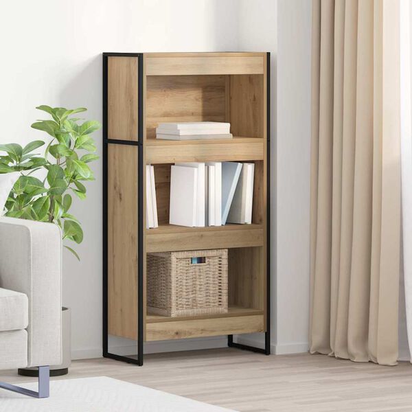 vidaXL Book Cabinet Artisian Oak 60 x 30 x 121 cm Engineered Wood
