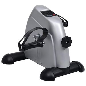vidaXL Silver Mini Exercise Bike with Plastic Flywheel