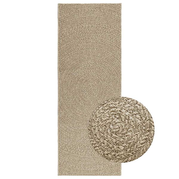vidaXL Rug ZIZUR Beige 80x200 cm Jute Look Indoor and Outdoor