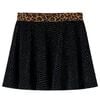 Kids'Skirt with Leopard Waistband Black 92