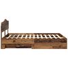vidaXL Bed Frame with Headboard Old Wood 140 x 190 cm Engineered Wood