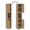 vidaXL Bathroom Cabinet Artisan Oak 32x34x188.5 cm Engineered Wood
