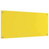 vidaXL Kitchen Backsplash Yellow 110 x 50 cm Tempered Glass