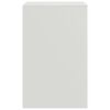 vidaXL Bedside Cabinet White 34.5x39x62 cm Steel