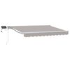 vidaXL Manual Awning Frame with LEDs Light Grey and White 2.5 x 2 m
