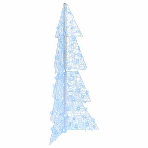 vidaXL Christmas Tree with 100 LEDs Cold White 120 cm Acrylic