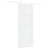 vidaXL Sliding Door White 83 x 202 cm Solid Pine Wood