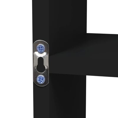 vidaXL Wall Display Shelf 8 Compartments Black