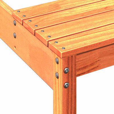 vidaXL Picnic Table Wax Brown 160x134x75 cm Solid Wood Pine