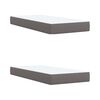 vidaXL Box Spring Bed with Mattress Grey 200x200 cm Faux Leather