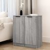 vidaXL Sideboards 2 pcs Grey Sonoma 30x30x70 cm Engineered Wood