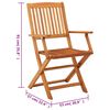 vidaXL Folding Garden Chairs 2 pcs Solid Eucalyptus Wood