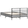 vidaXL Bed Frame without Mattress Grey Sonoma 120x200 cm