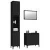 vidaXL 3 Piece Bathroom Furniture Set Black Engineered Wood