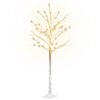 vidaXL LED White Birch Tree Warm White 72 LEDs 150 cm