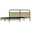 vidaXL Metal Bed Frame without Mattress Sonoma Oak 183x213 cm