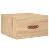 vidaXL Wall-mounted Bedside Cabinet Sonoma Oak 35x35x20 cm