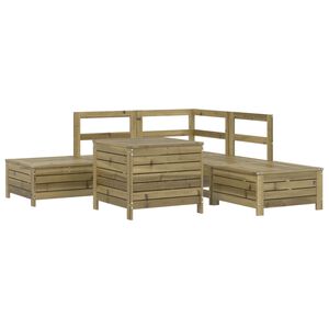 vidaXL 6 Piece Garden Sofa Set Impregnated Wood Pine