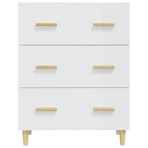 vidaXL Sideboard High Gloss White 70x34x90 cm Engineered Wood